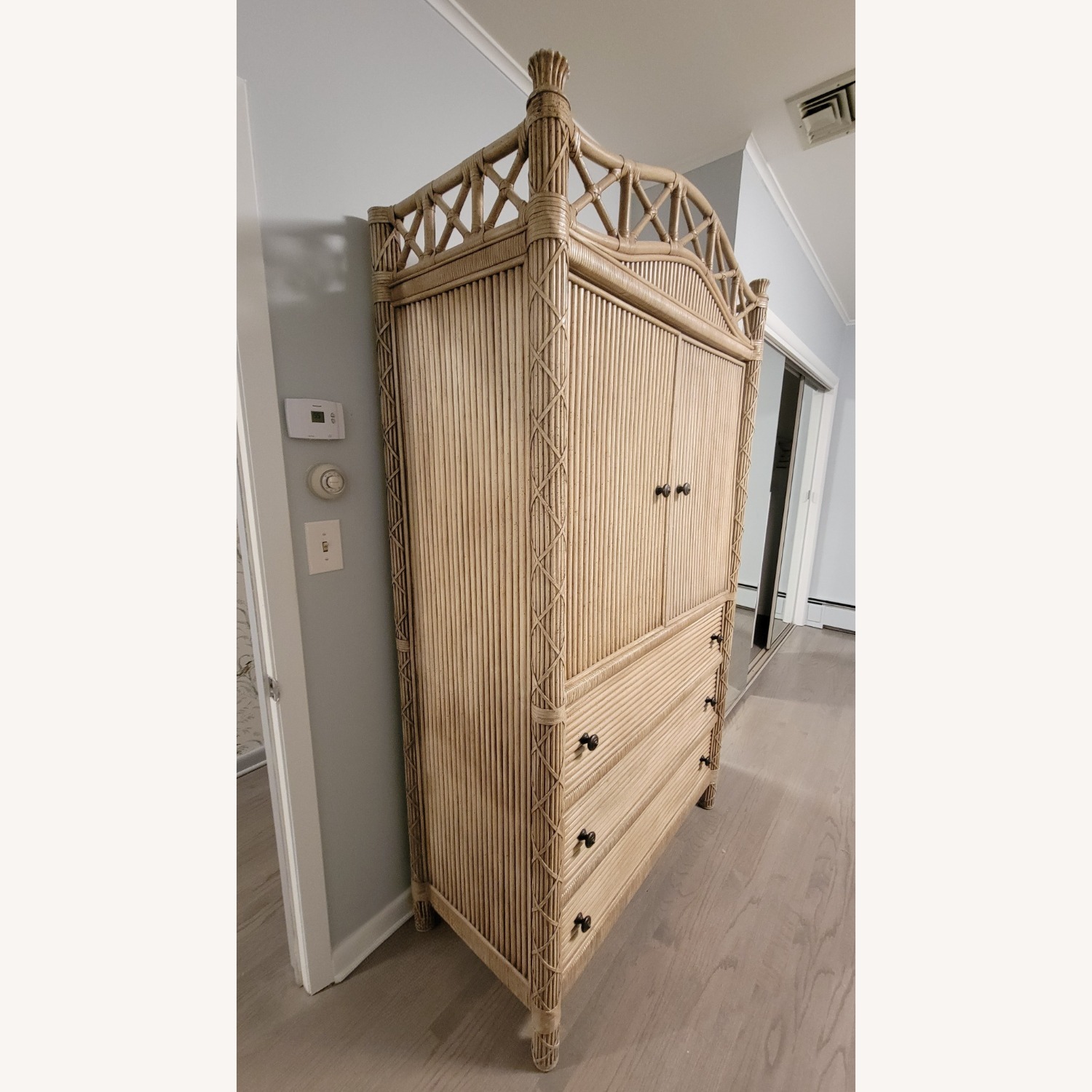 Vintage/Antique Finds Natural Bamboo Armoire - image-2