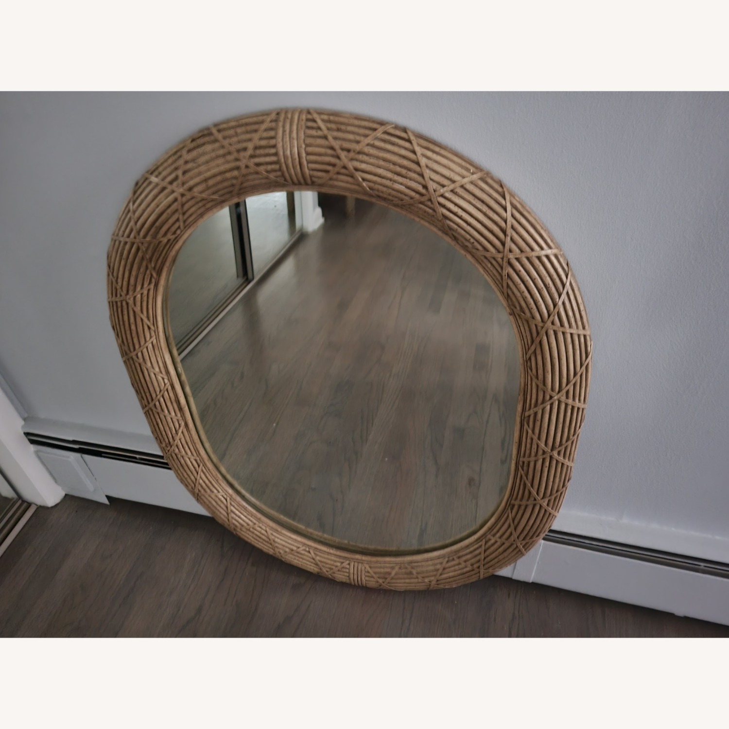 Vintage/Antique Finds Natural Bamboo Wall Mirror - image-3