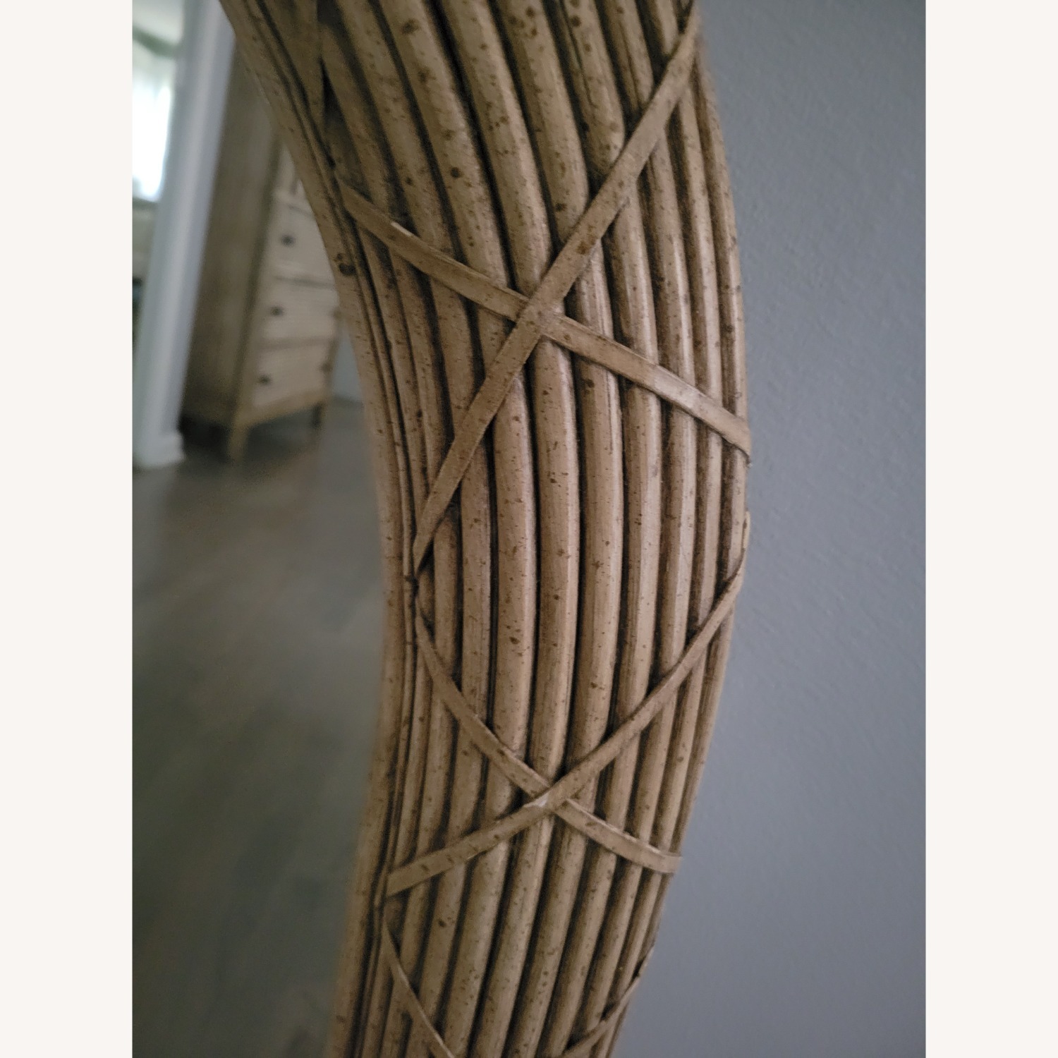 Vintage/Antique Finds Natural Bamboo Wall Mirror - image-4