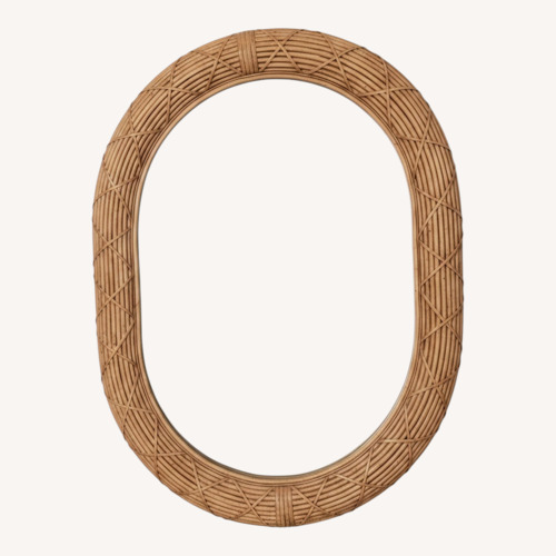 Used Vintage/Antique Finds Natural Bamboo Wall Mirror for sale on AptDeco