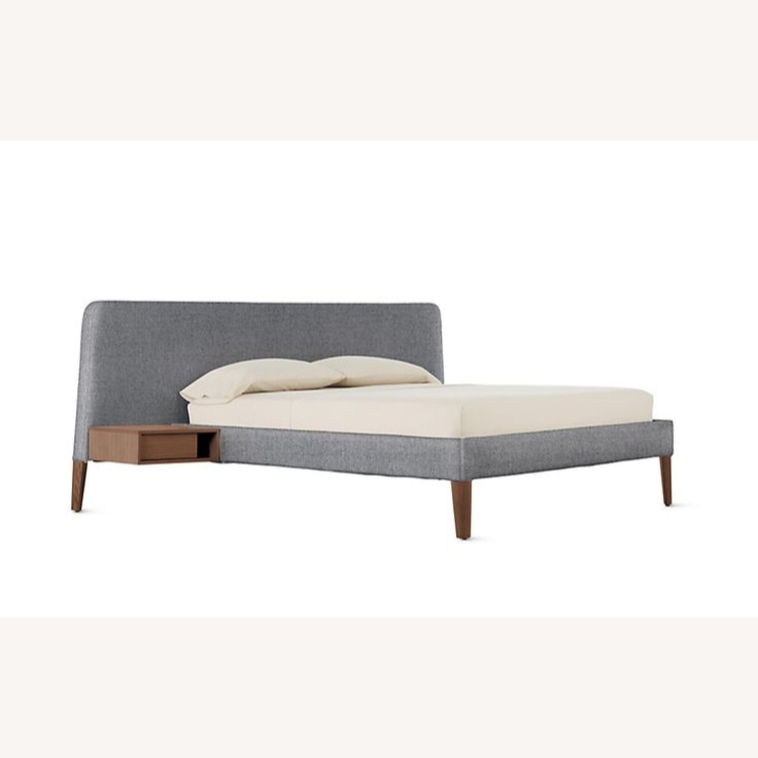 Design Within Reach Light Gray Wool Queen Bed - image-1