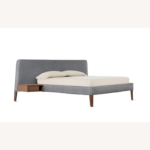 Used Design Within Reach Light Gray Wool Queen Bed for sale on AptDeco