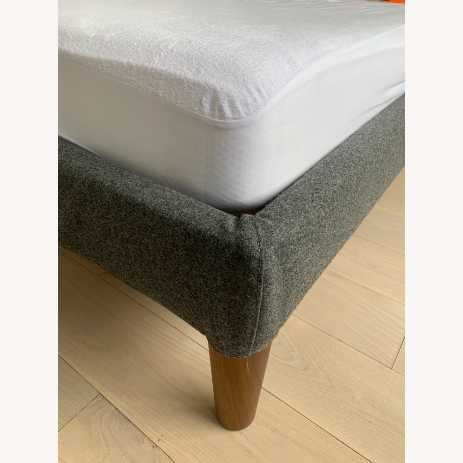 Design Within Reach Light Gray Wool Queen Bed - image-3