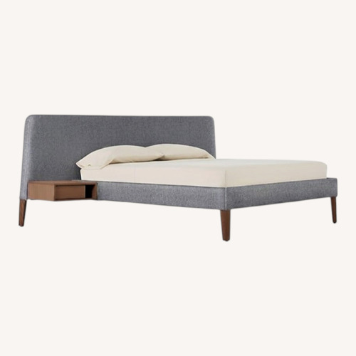 Used Design Within Reach Light Gray Wool Queen Bed for sale on AptDeco