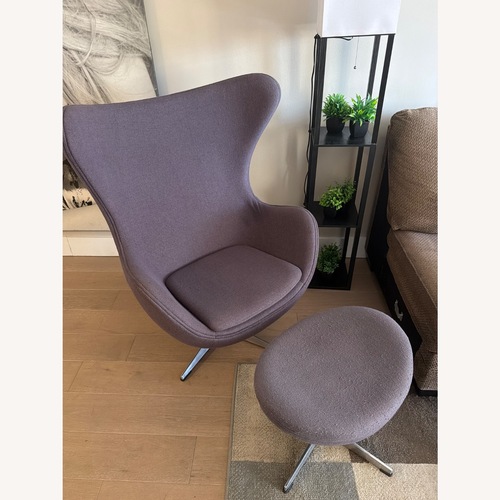 Used Purple Fabric Accent Chair for sale on AptDeco