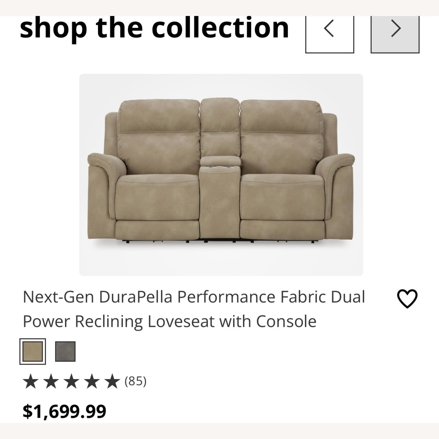 Ashley Furniture Light Brown 2 Seater Sofa - image-3