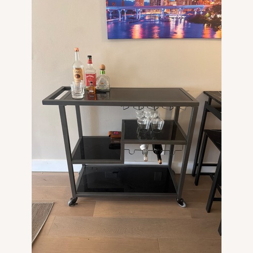 Used Black Bar Cart for sale on AptDeco