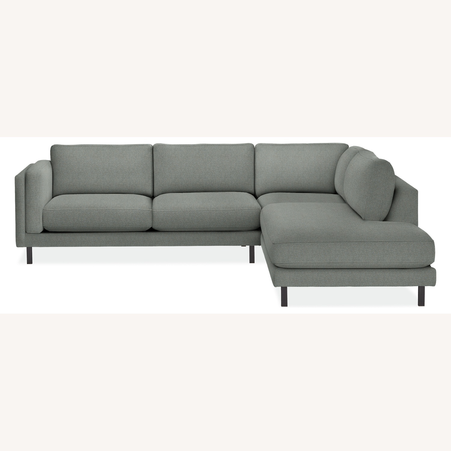 Room & Board Dark Gray Sectional and Ottoman - image-7