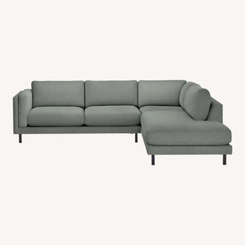 Used Room & Board Dark Gray Sectional and Ottoman for sale on AptDeco