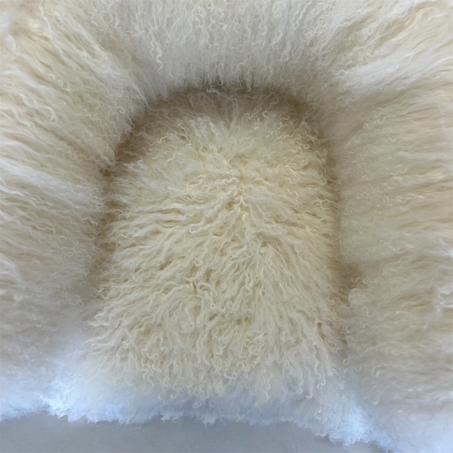 Interlude Darcy Chairs Ivory Curly Sheepskin - image-9