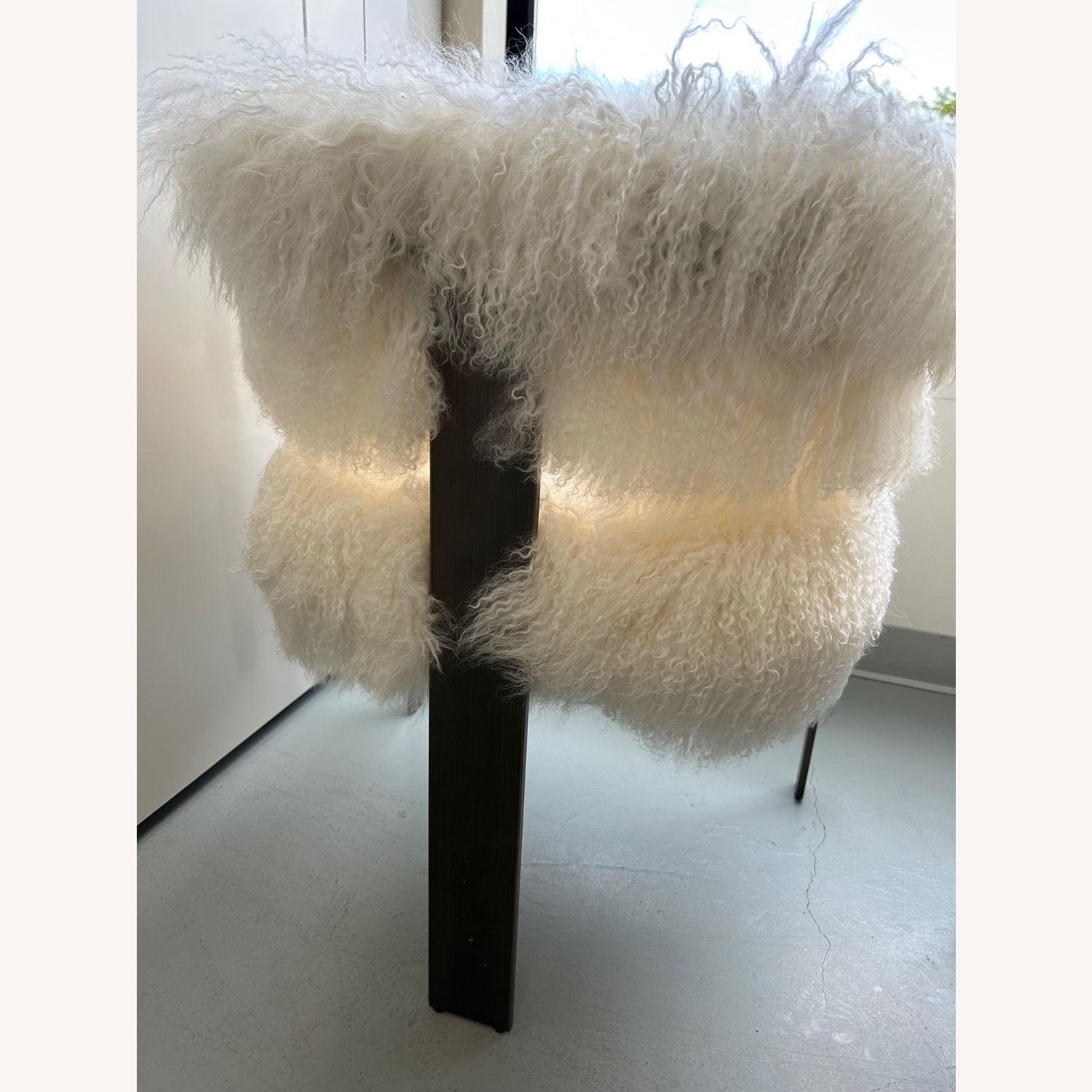 Interlude Darcy Chairs Ivory Curly Sheepskin - image-13