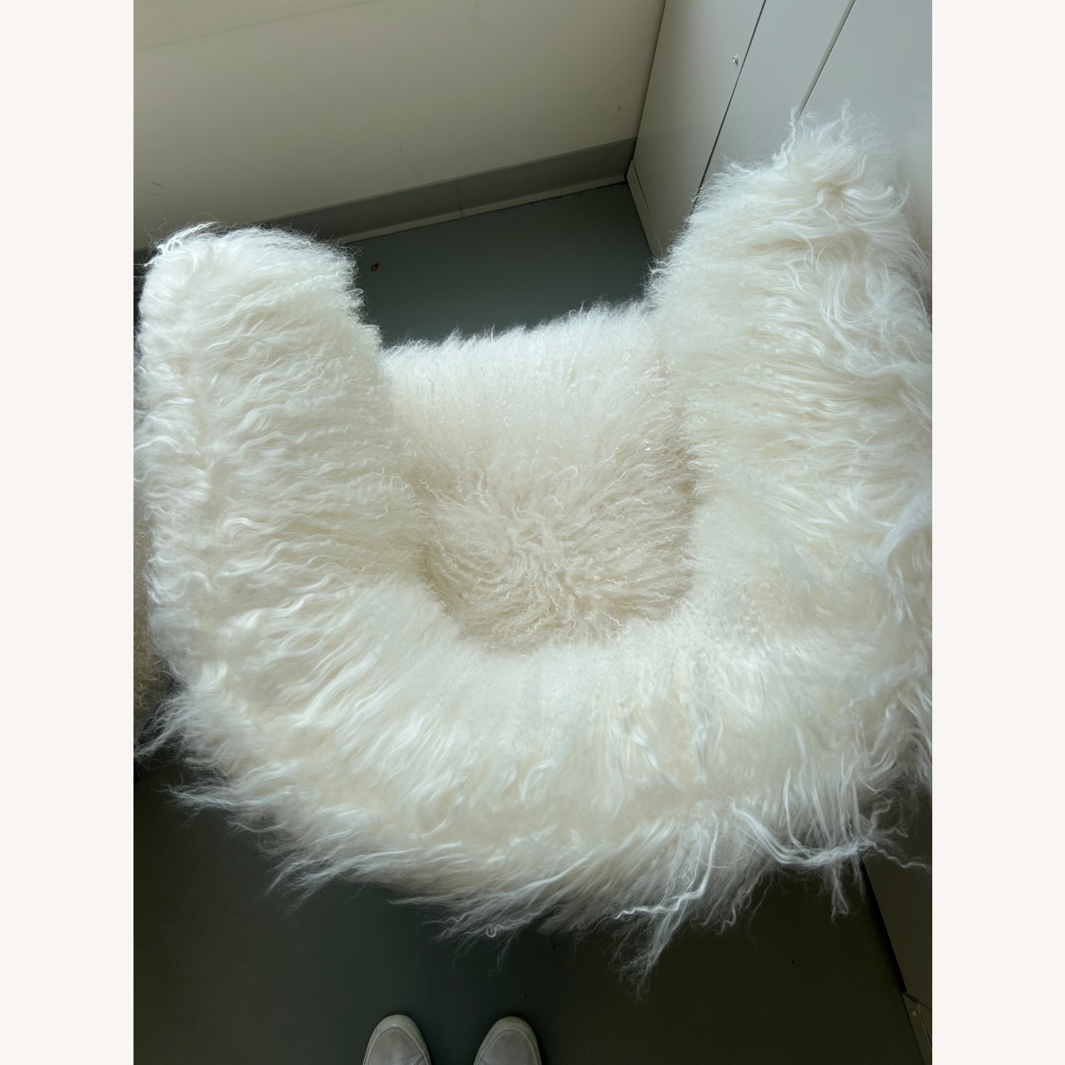 Interlude Darcy Chairs Ivory Curly Sheepskin - image-11