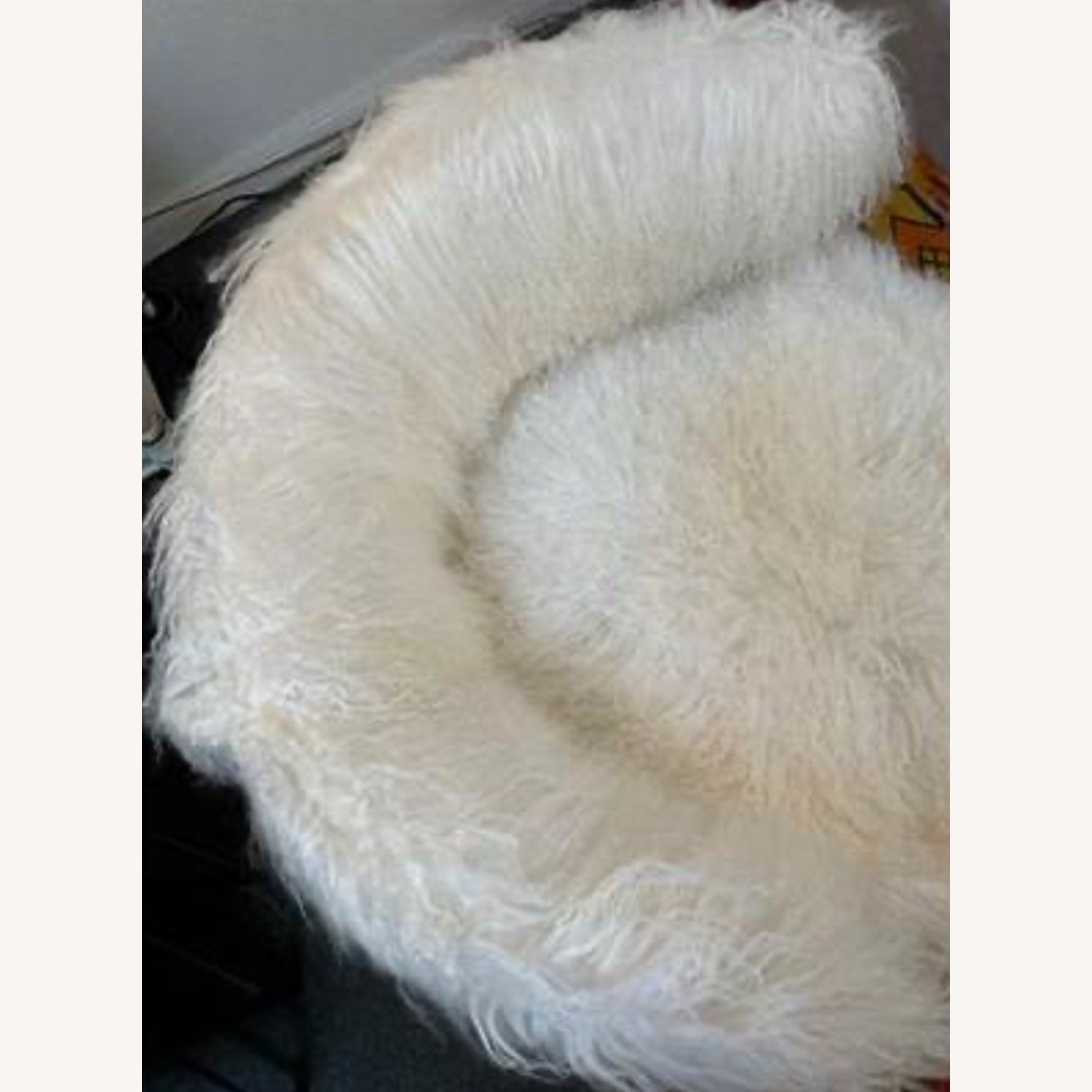 Interlude Darcy Chairs Ivory Curly Sheepskin - image-4
