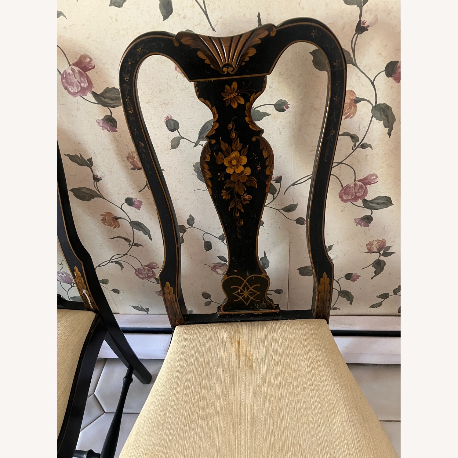 Vintage/Antique Dark Brown Accent Chairs - image-1