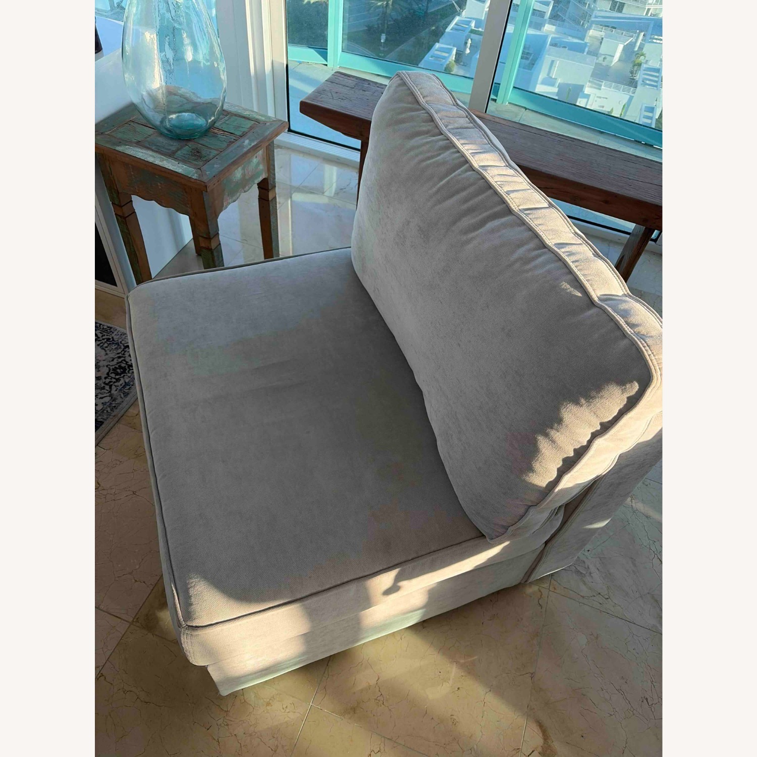 LoveSac Light Gray Velvet 3+ Piece Sectional  - image-3