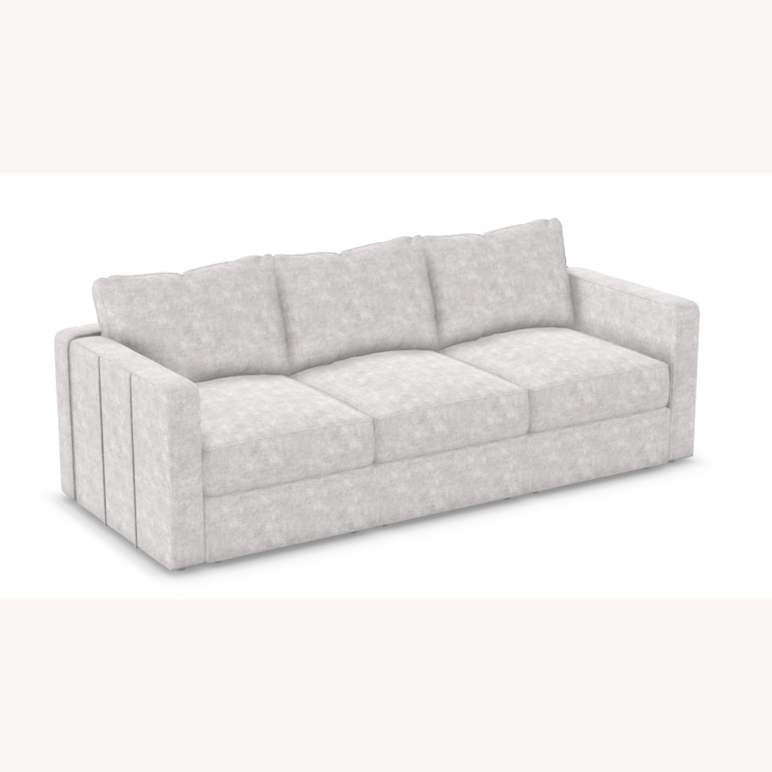 LoveSac Light Gray Velvet 3+ Piece Sectional  - image-4