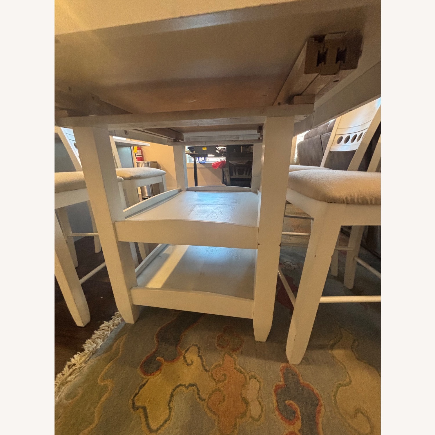 White Metal Dining Table - image-11