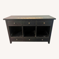 Dark Brown Wood Sideboard