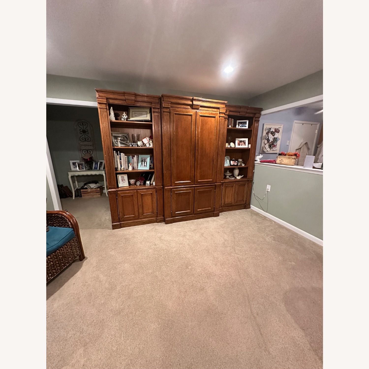 Bloomingdale's Dark Brown Wood Wall Unit - image-2