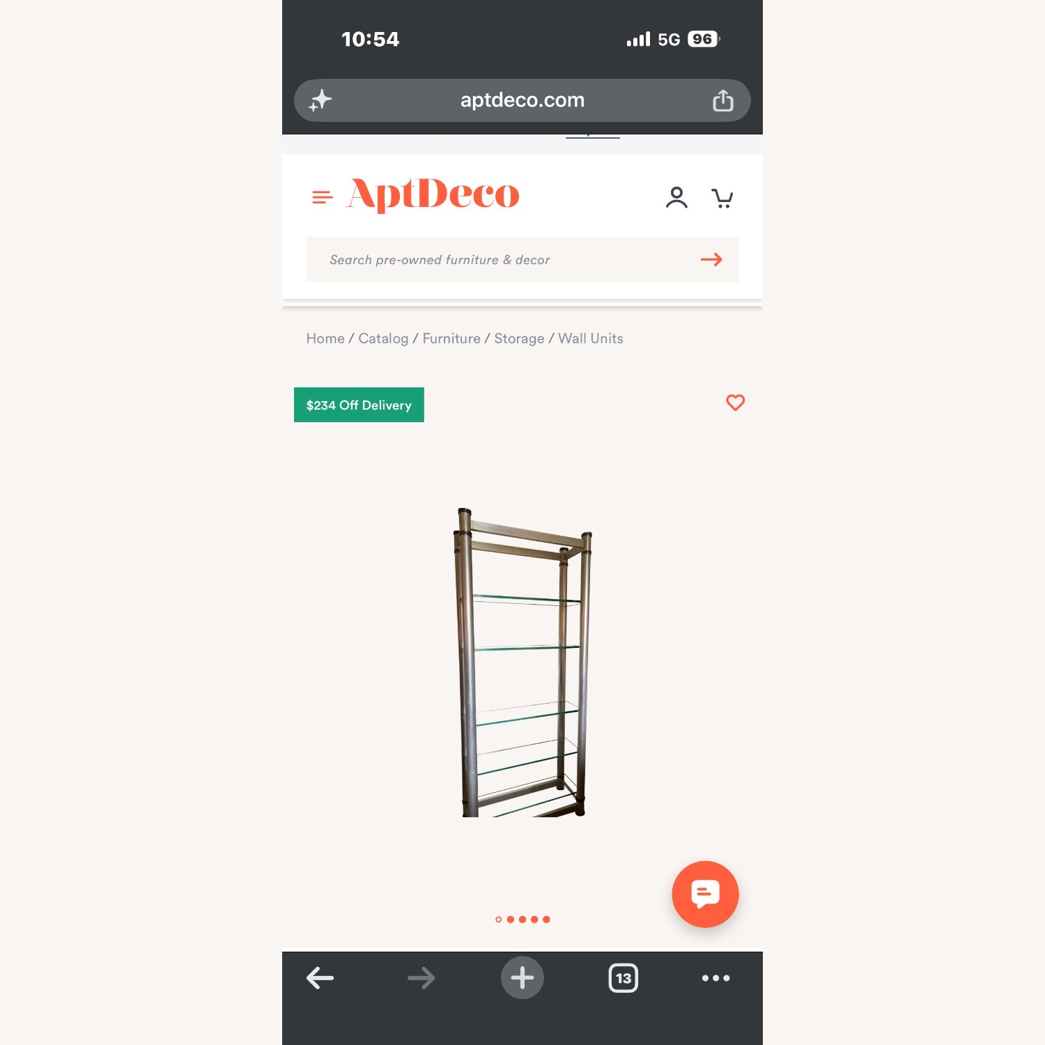 Vintage 80’s Deco Etagere Shelves - image-8