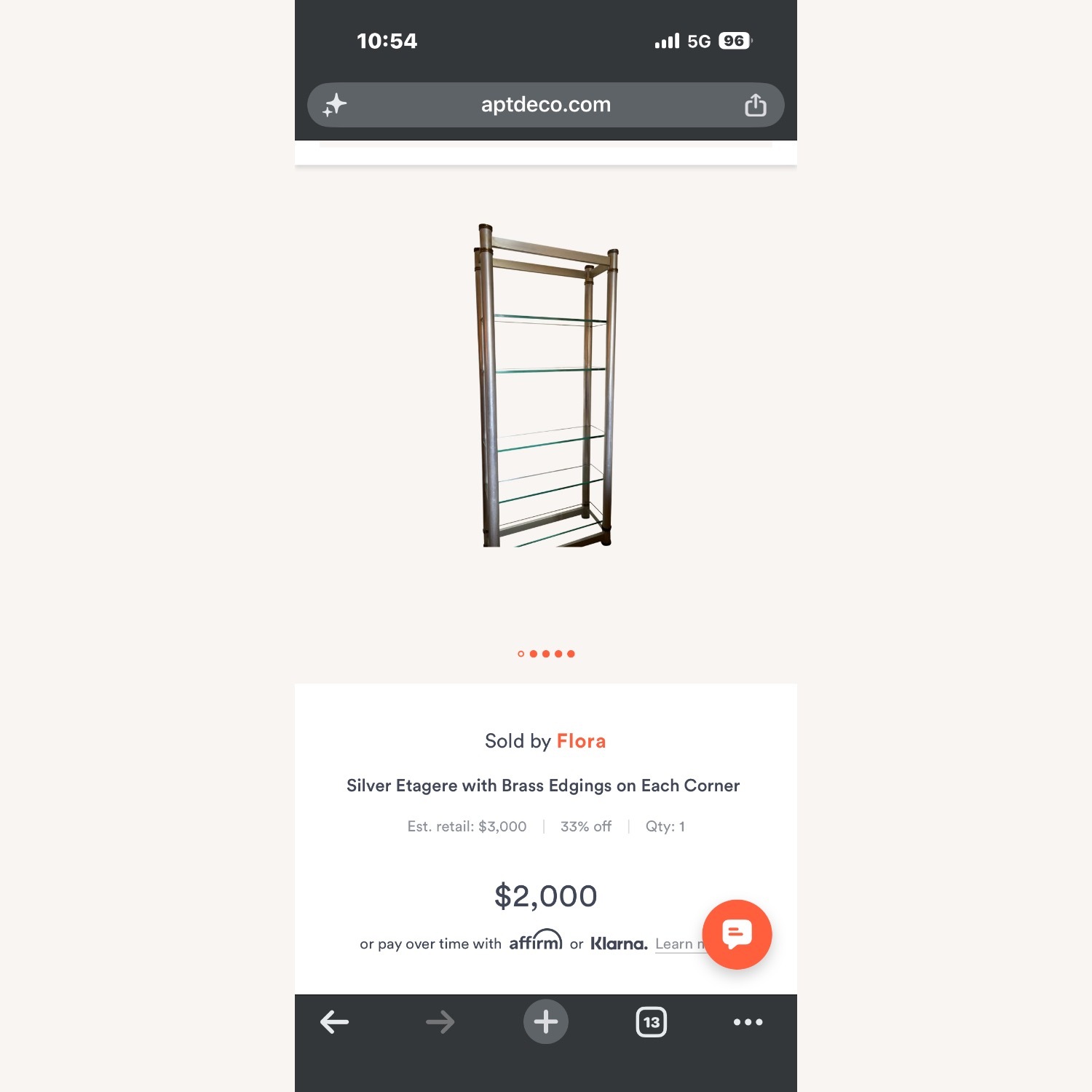 Vintage 80’s Deco Etagere Shelves - image-7