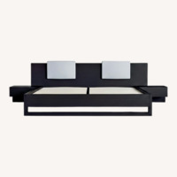 Modloft Modern Platform King Bed in Dark Wood