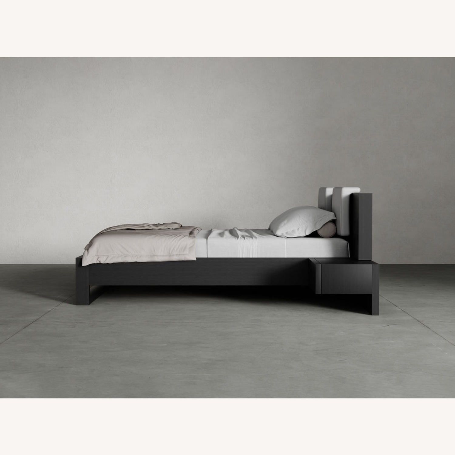 Modloft Modern Platform King Bed in Dark Wood - image-4