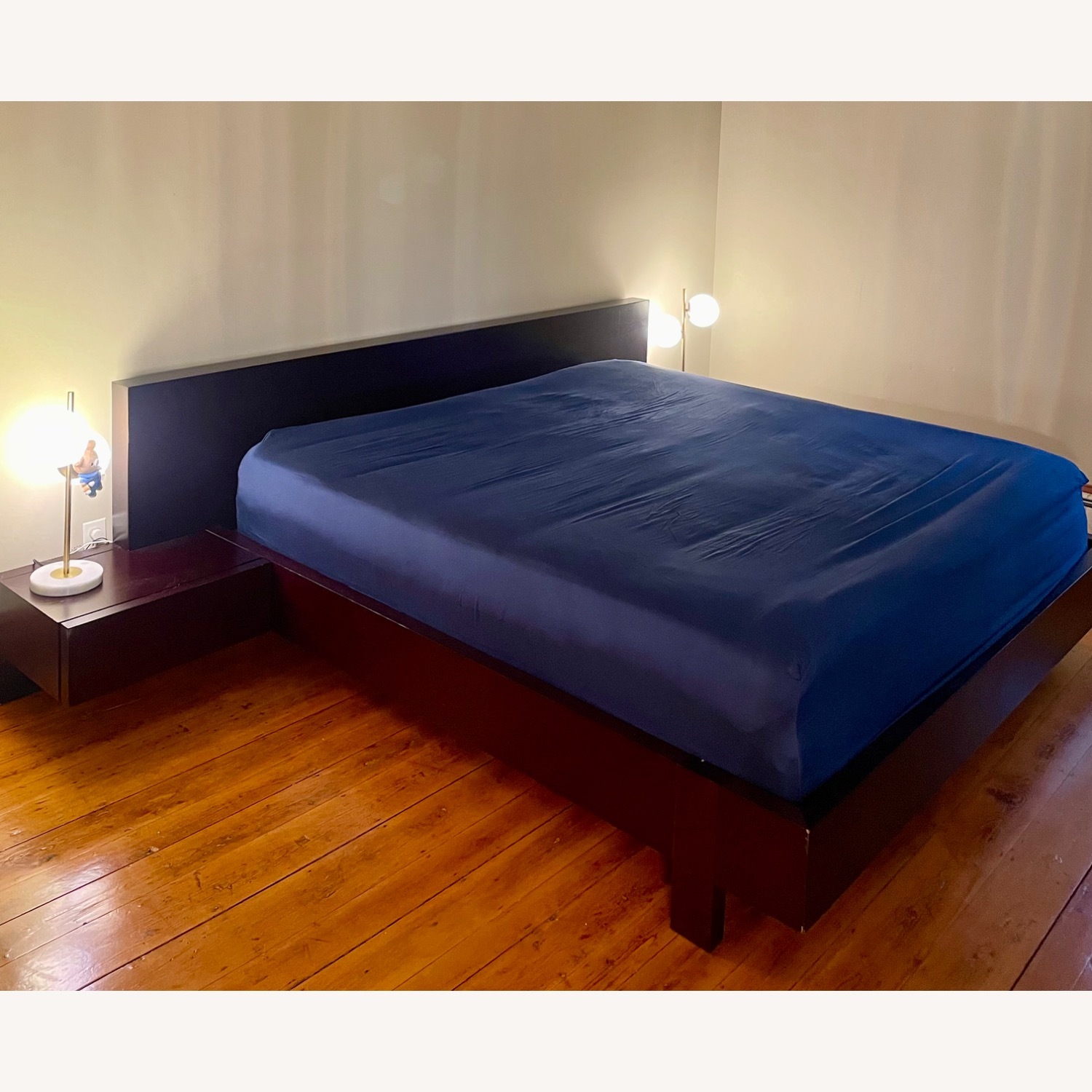 Modloft Modern Platform King Bed in Dark Wood - image-5