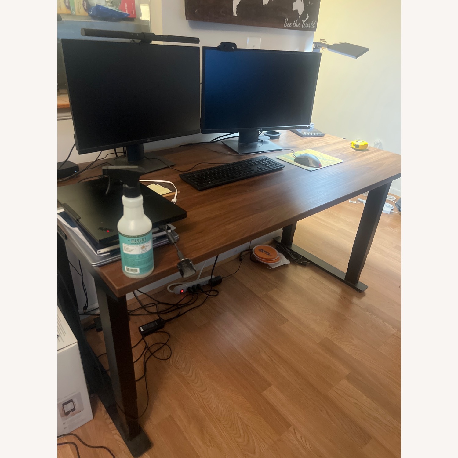 Dark Brown Wood Media Storage - image-2
