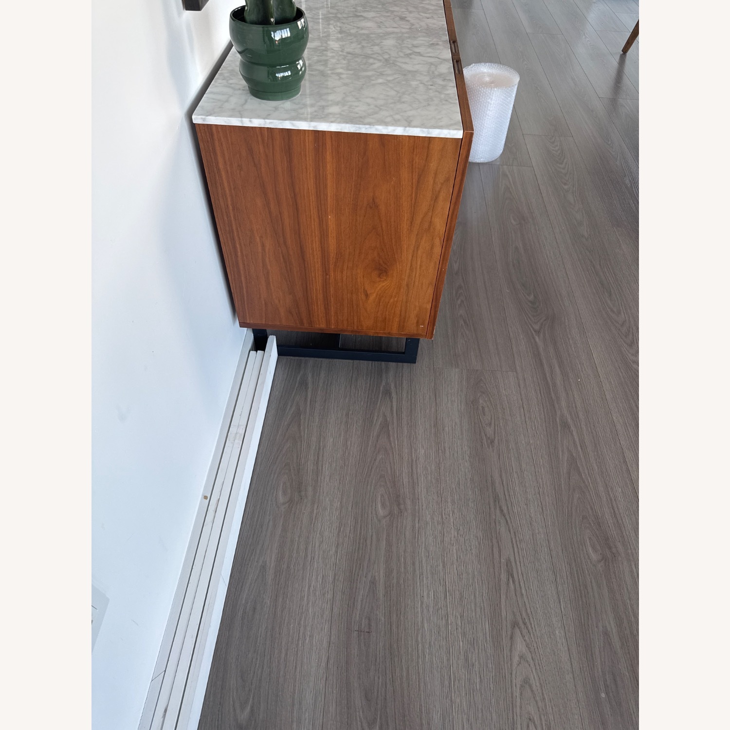 CB2 Suspend 57" Walnut Console with Marble - image-2