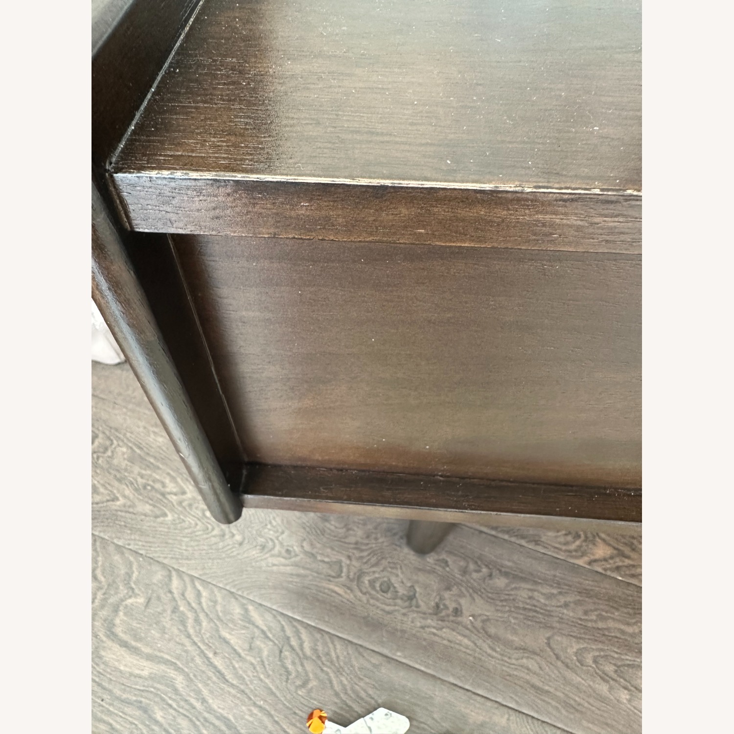 West Elm Dark Brown Wood Coffee Table - image-2