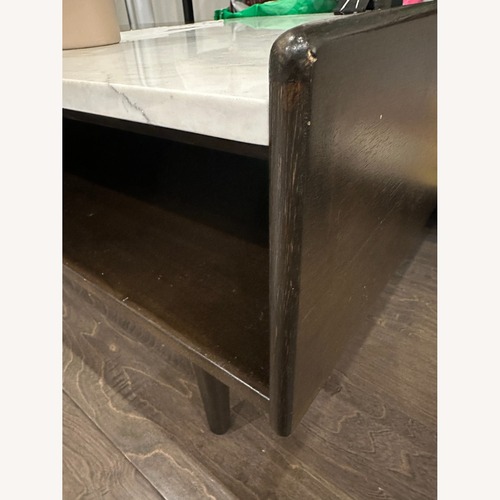 Used West Elm Dark Brown Wood Coffee Table for sale on AptDeco