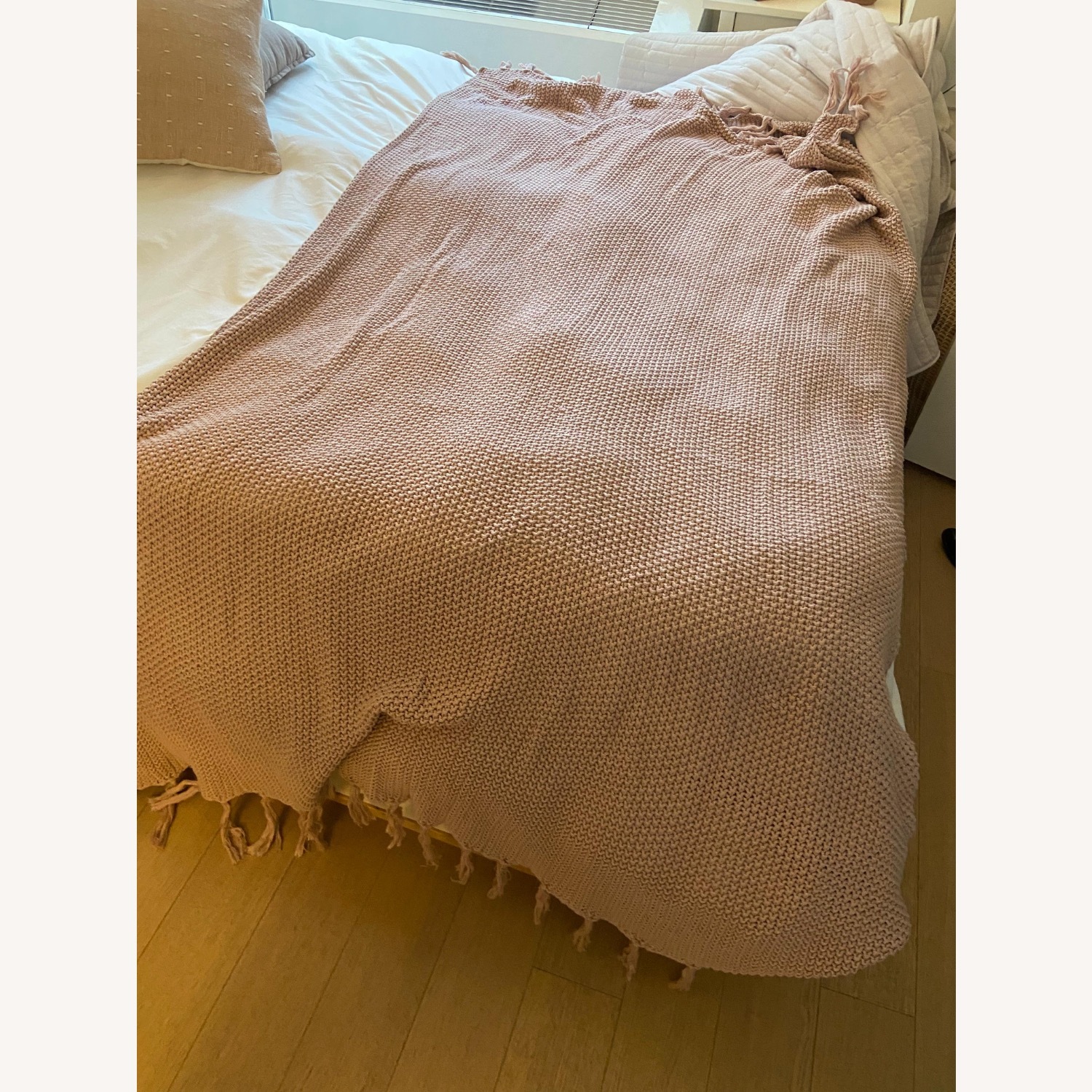 Pink Cotton Throw - image-5