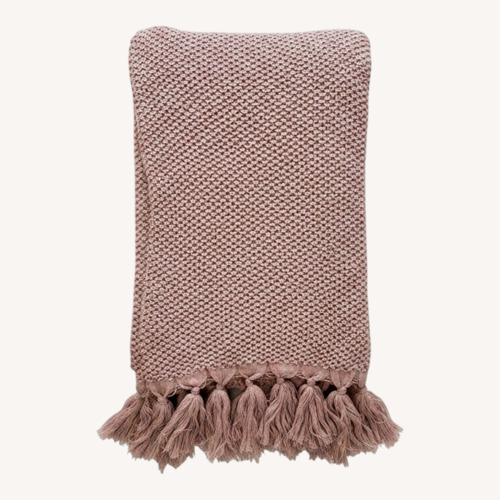 Used Pink Cotton Throw for sale on AptDeco