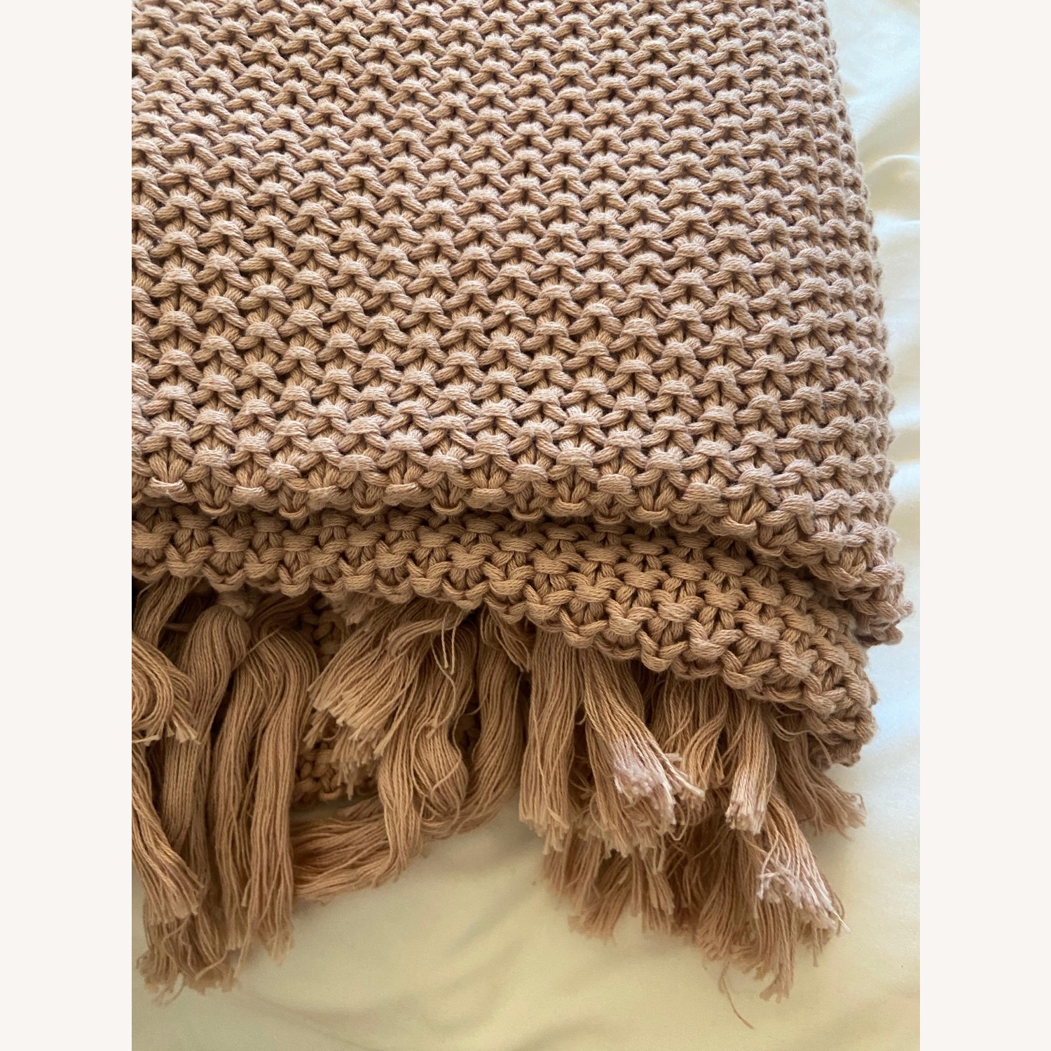 Pink Cotton Throw - image-1