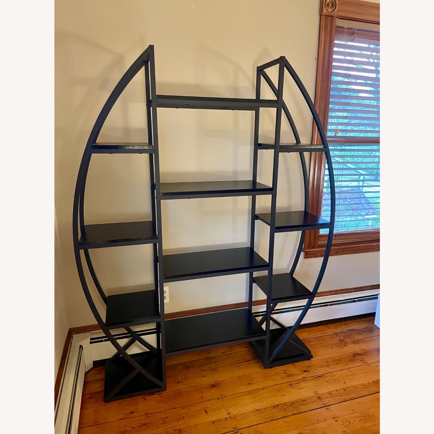 Target 55” Oval Bookshelf Industrial 5-Tier Etagere - image-5