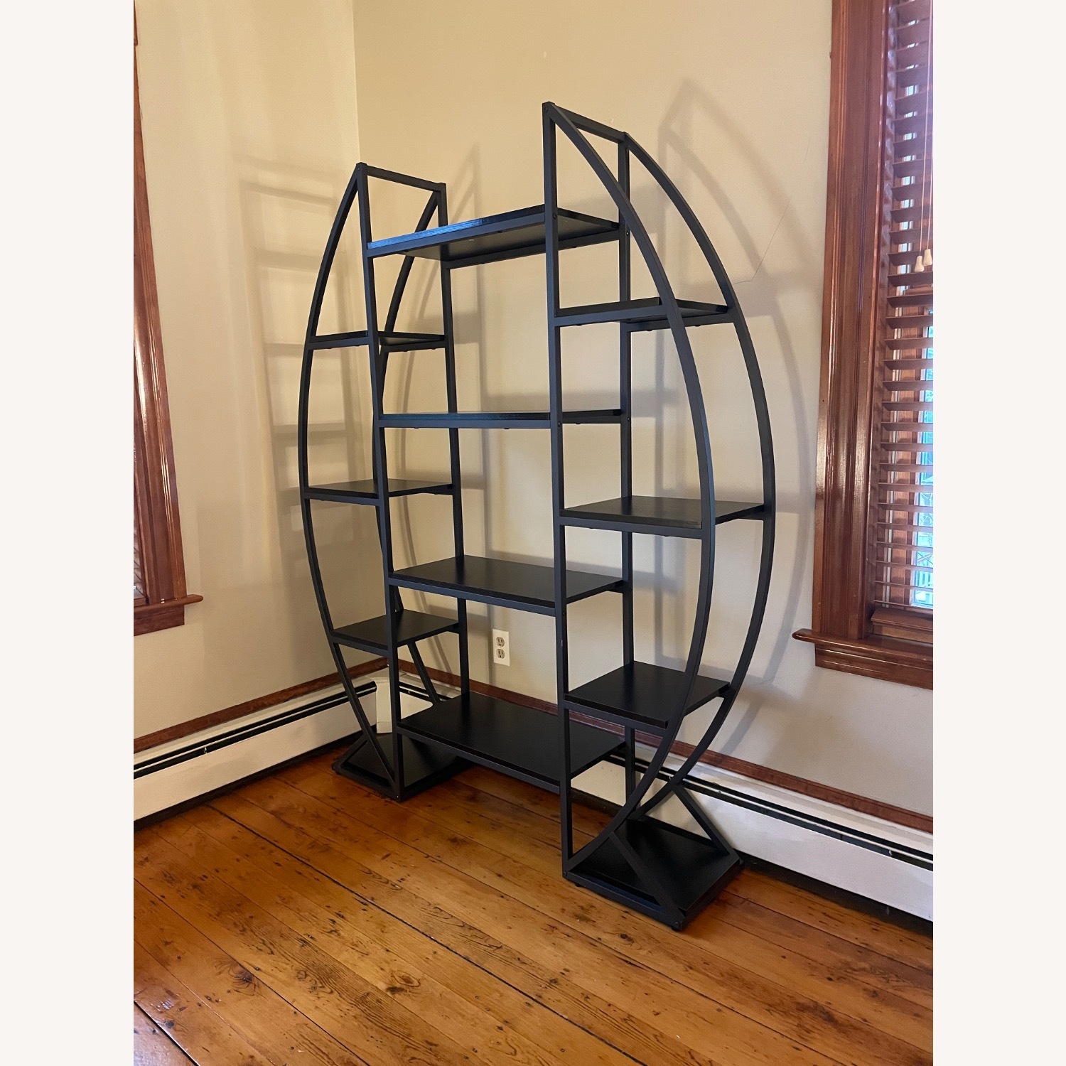Target 55” Oval Bookshelf Industrial 5-Tier Etagere - image-4