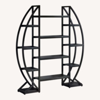 Target 55” Oval Bookshelf Industrial 5-Tier Etagere