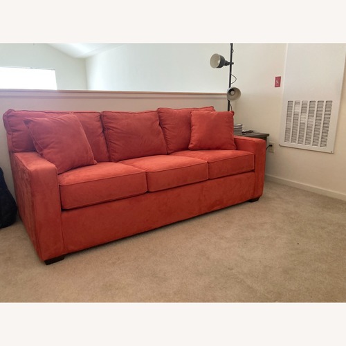 Used Orange Suede Sleeper Sofa for sale on AptDeco