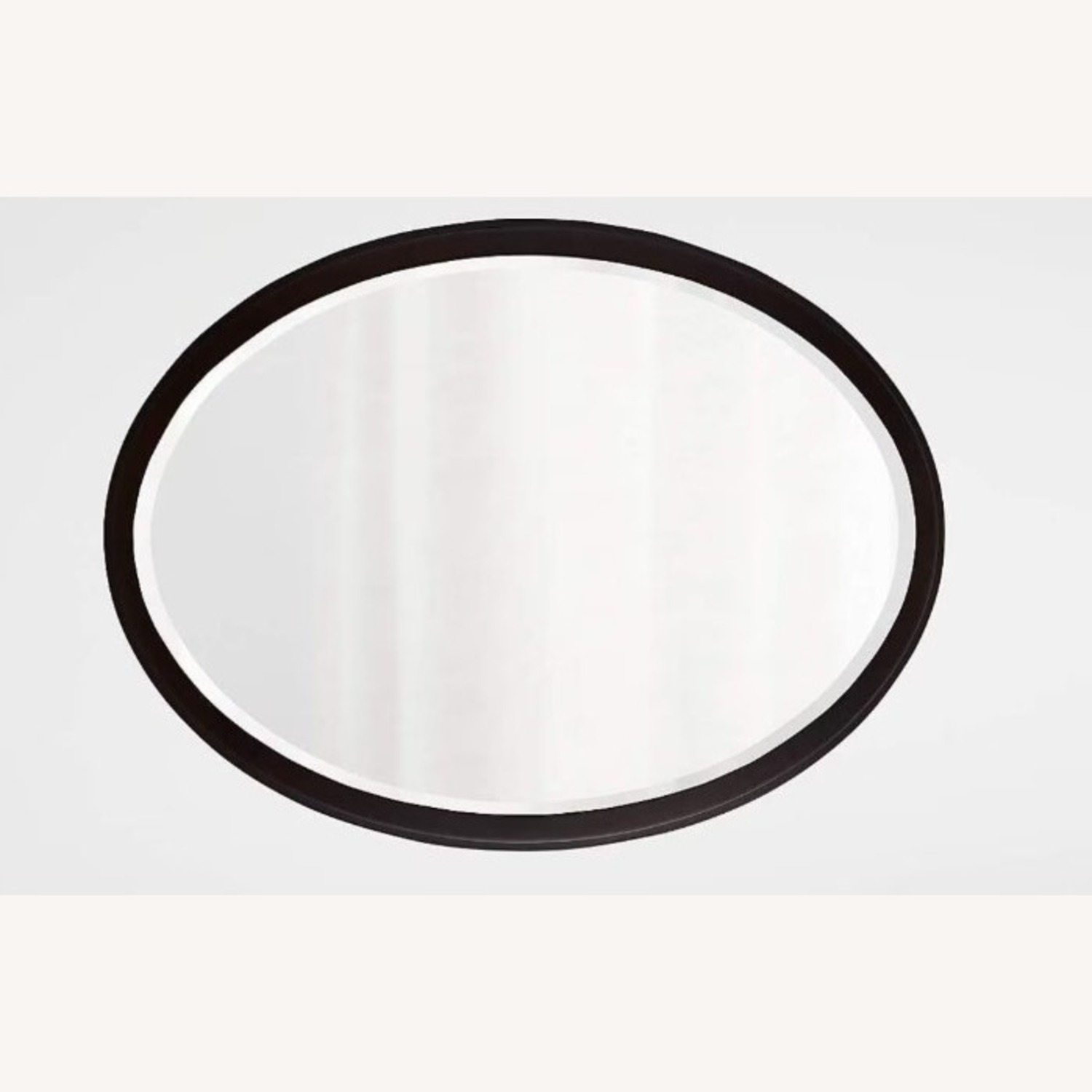 Crate & Barrel Colette Espresso Oval Wall Mirror - image-1