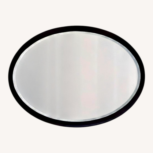 Used Crate & Barrel Colette Espresso Oval Wall Mirror for sale on AptDeco