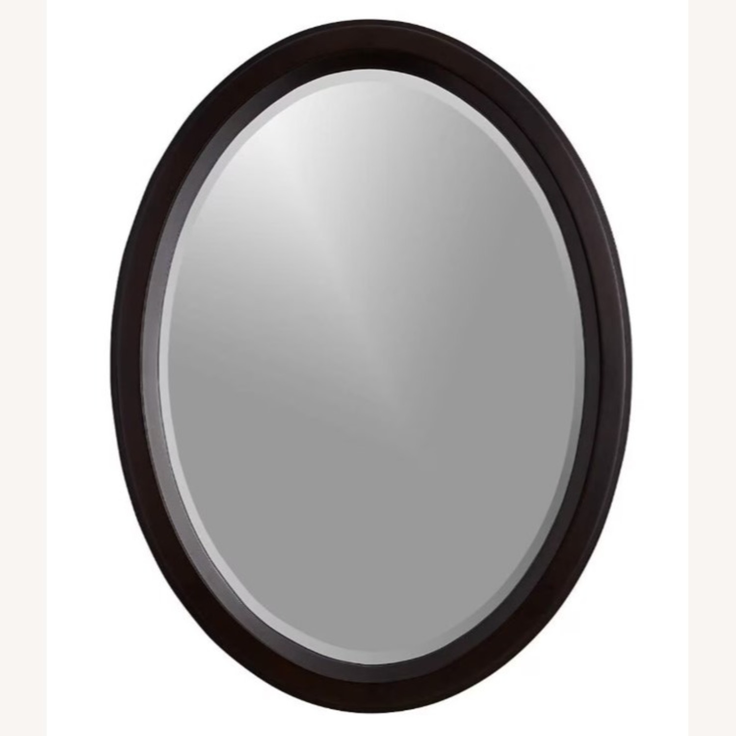 Crate & Barrel Colette Espresso Oval Wall Mirror - image-2