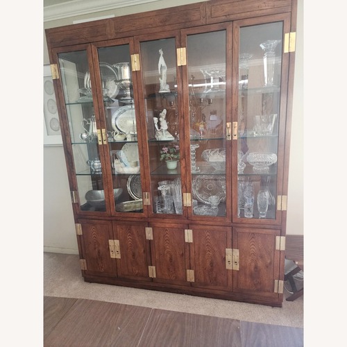 Used Henredon Campaign Scene One Dark Brown Bookcase for sale on AptDeco