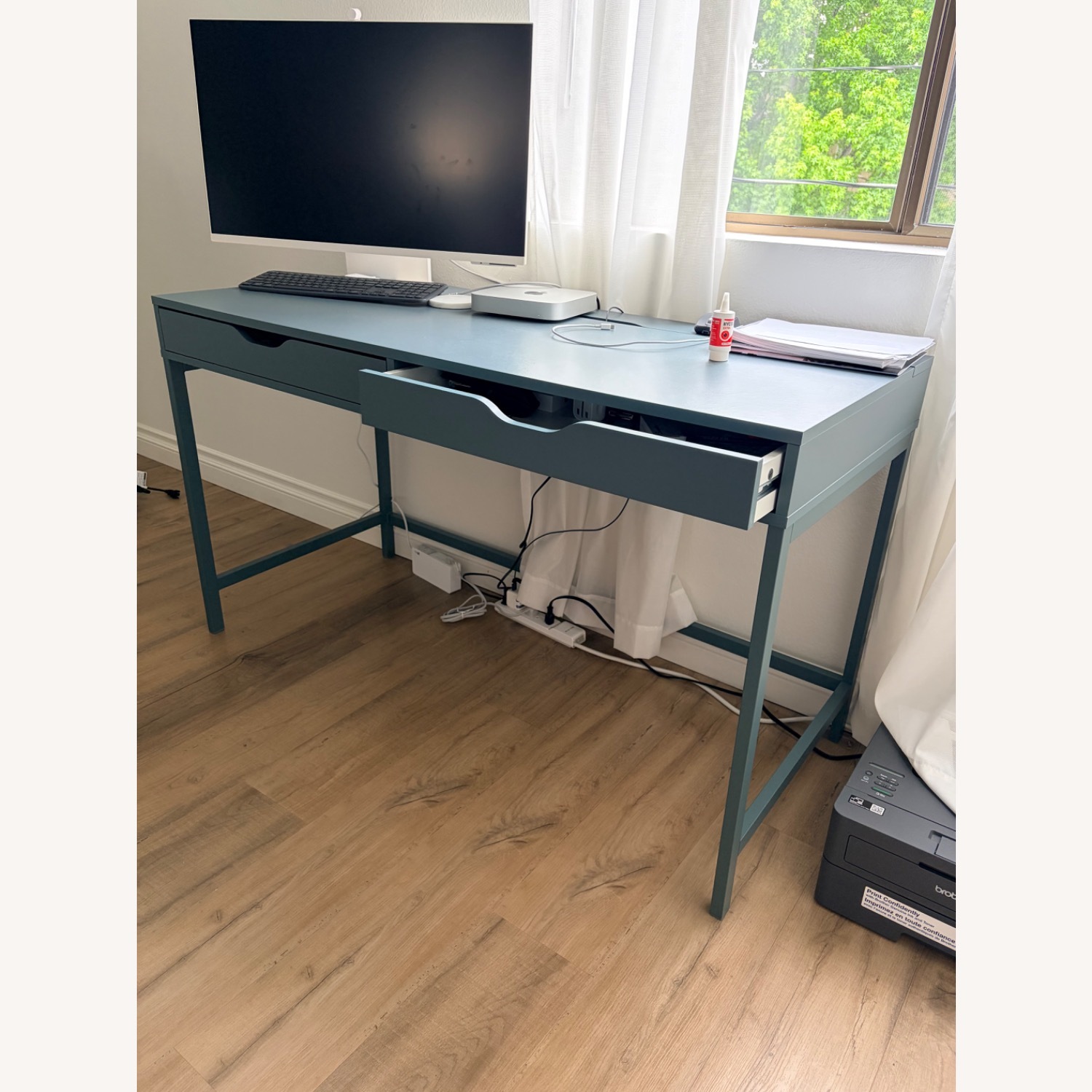 IKEA Alex Blue Desk - image-2