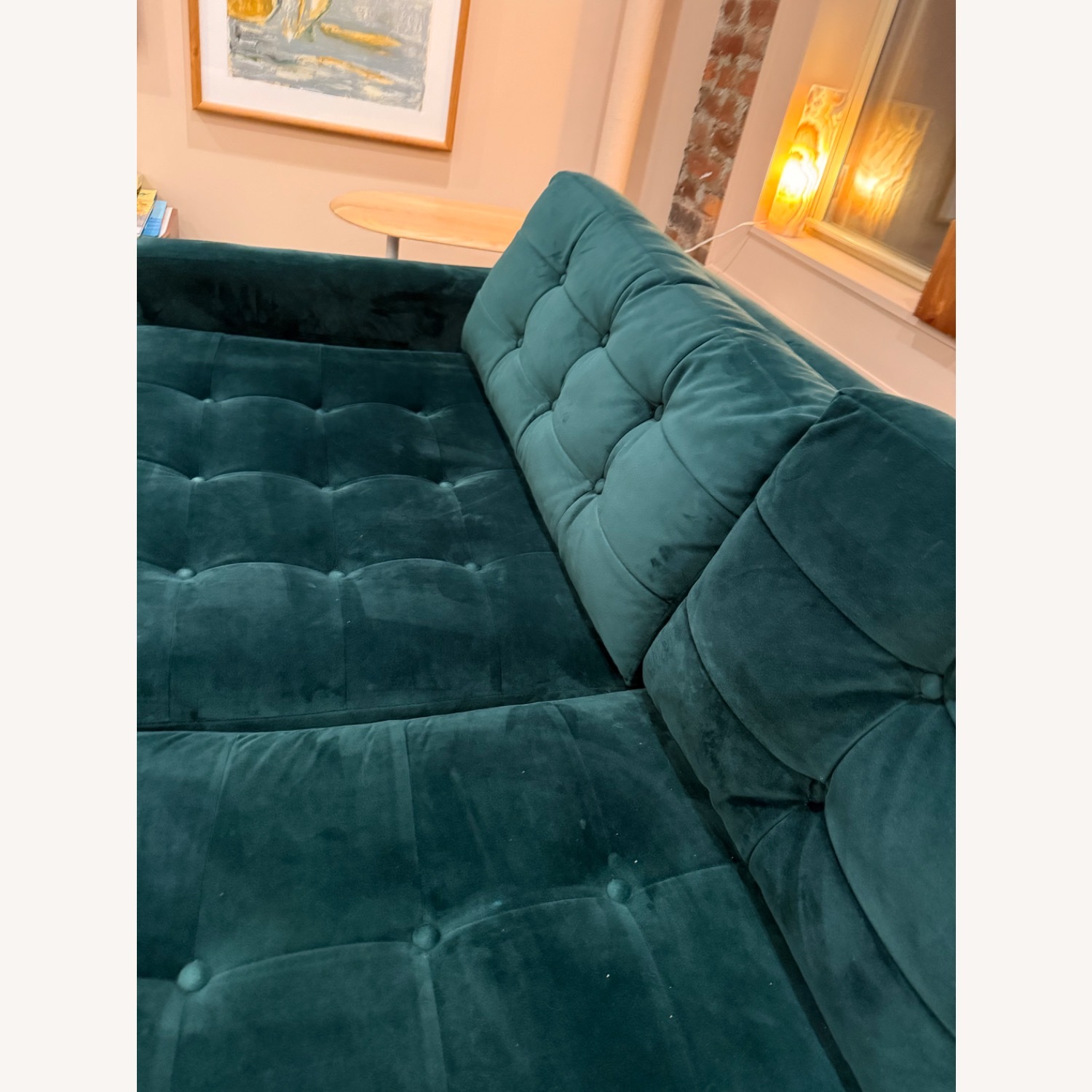 Joybird Green Velvet Sleeper Sofa - image-5