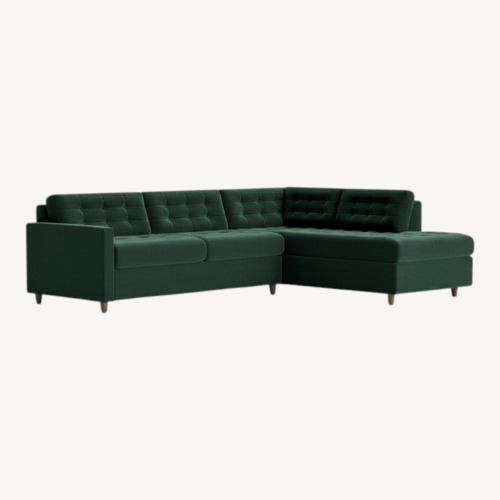 Used Joybird Green Velvet Sleeper Sofa for sale on AptDeco