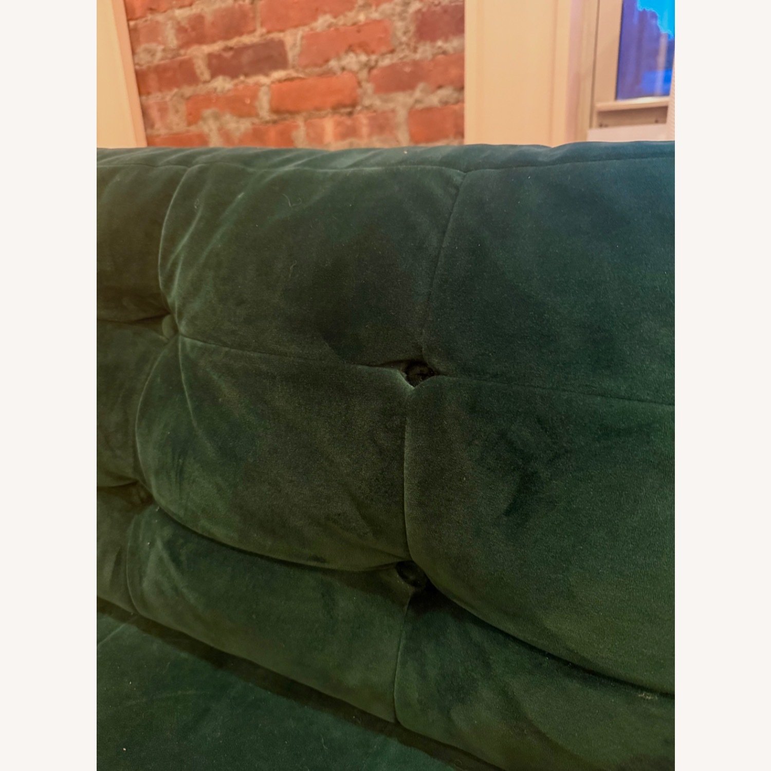 Joybird Green Velvet Sleeper Sofa - image-7