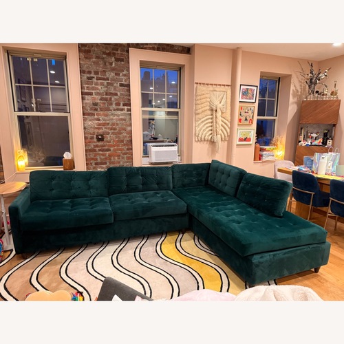 Used Joybird Green Velvet Sleeper Sofa for sale on AptDeco