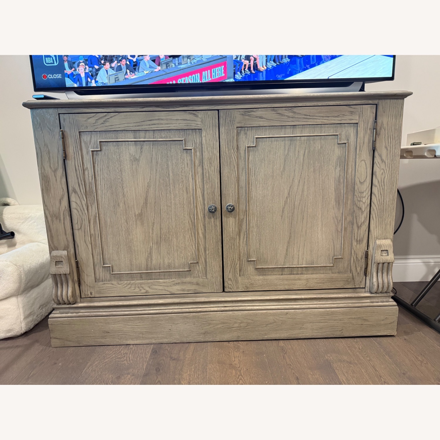 Restoration Hardware St. James Light Gray Wood Sideboard - image-1