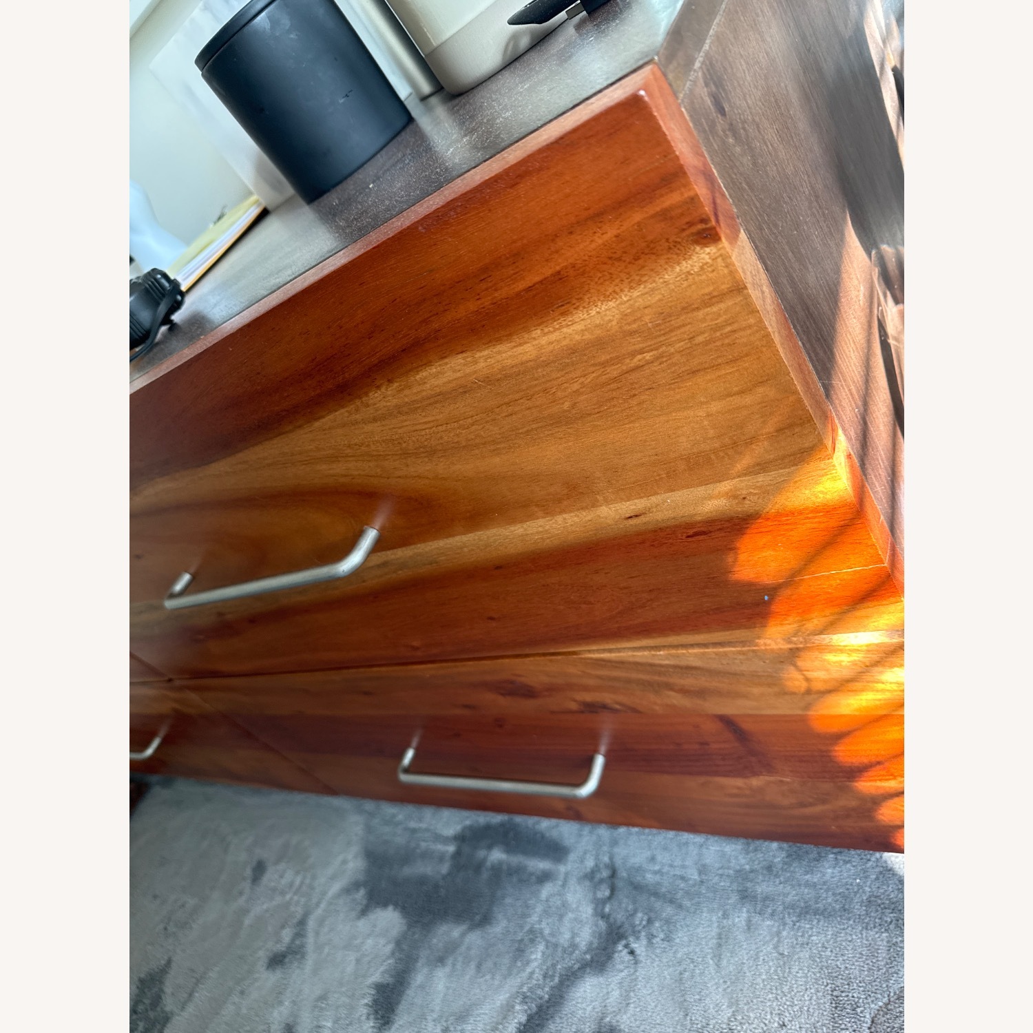 CB2 Linear Drommen Acacia Wood 4-Drawer Dresser - image-2